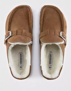American Eagle Buckley Shearling Moccasin Clogs Damen Braun | ECOUK6074