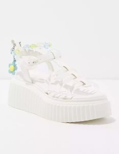 American Eagle Circus NY Ester Plattform Sandal Keilabsatz Damen Weiß | NWVZL8931