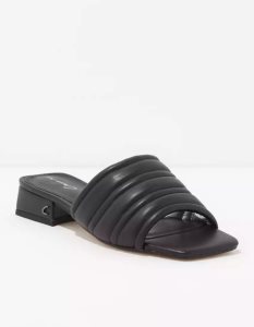 American Eagle Circus NY Joana Badelatschen Sandal Keilabsatz Damen Schwarz | BHKRN0489