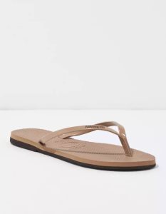 American Eagle Havaianas You Metallic Flip Flops Damen Braun | QVDEA1536