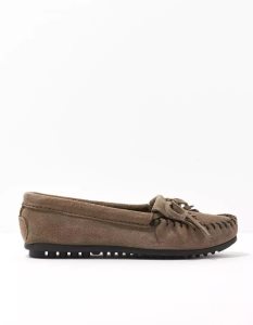 American Eagle Kilty Wildleder Moccasin Hausschuhe Damen Grau | GWVEU4839