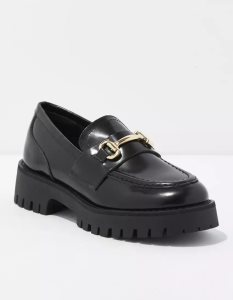 American Eagle Lando Loafers Damen Schwarz | ZMJTB6905