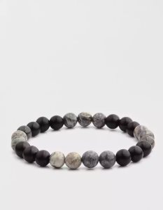 American Eagle Matte Onyx Red Sandalwood Beaded Bracelet Schmuck Herren Grau | UDRWH4258