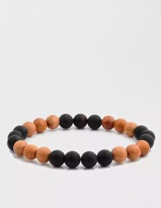 American Eagle Matte Onyx Red Sandalwood Beaded Bracelet Schmuck Herren Mehrfarbig | WUAOC7324