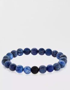 American Eagle Natural Stone Beaded Bracelet Schmuck Herren Tiefesindigo | PRCNF3170
