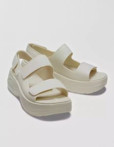 American Eagle Skyline Plattform Sandalen Damen Beige Khaki | DYSAN7051