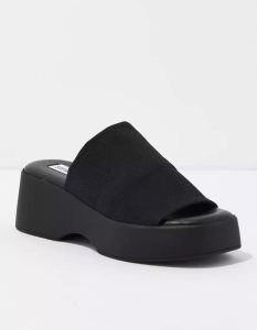 American Eagle Slinky30 Sandal Keilabsatz Damen Schwarz | IYBNH5340