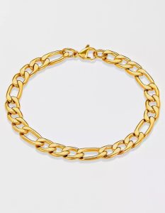 American Eagle Stainless Steel 8mm Figaro Chain Bracelet Schmuck Herren Mehrfarbig | LWCQM6794
