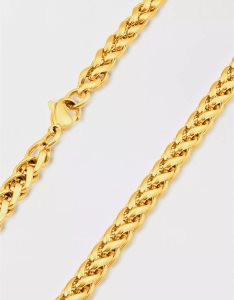 American Eagle Stainless Steel Spiga Chain Necklace Schmuck Herren Gold | MBHPK0913