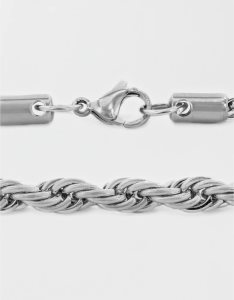 American Eagle Stainless Steel Spiga Chain Necklace Schmuck Herren Silber | UNPXE8691