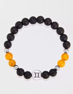 American Eagle Zodiac Bead Bracelet Schmuck Herren Senfgelb | FHXCM3580