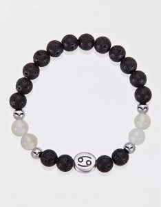 American Eagle Zodiac Bead Bracelet Schmuck Herren Grau | GFBOA6147